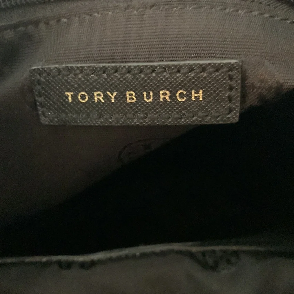 TORY BURCH GORGEOUS DRAWSTRING NYLON MAGNET CLOSE JET BLACK BACKPACK